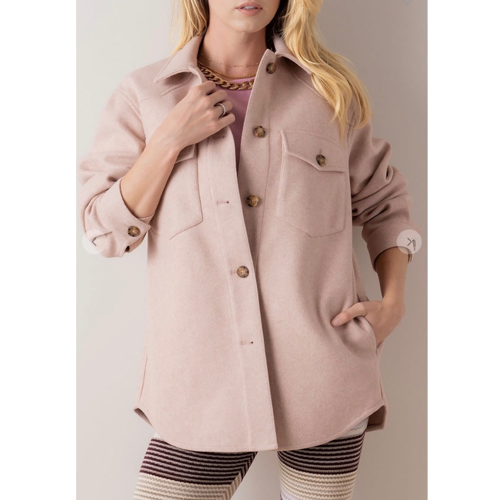 Cozy Chic Vintage Blush Shacket - Picture 3 of 13